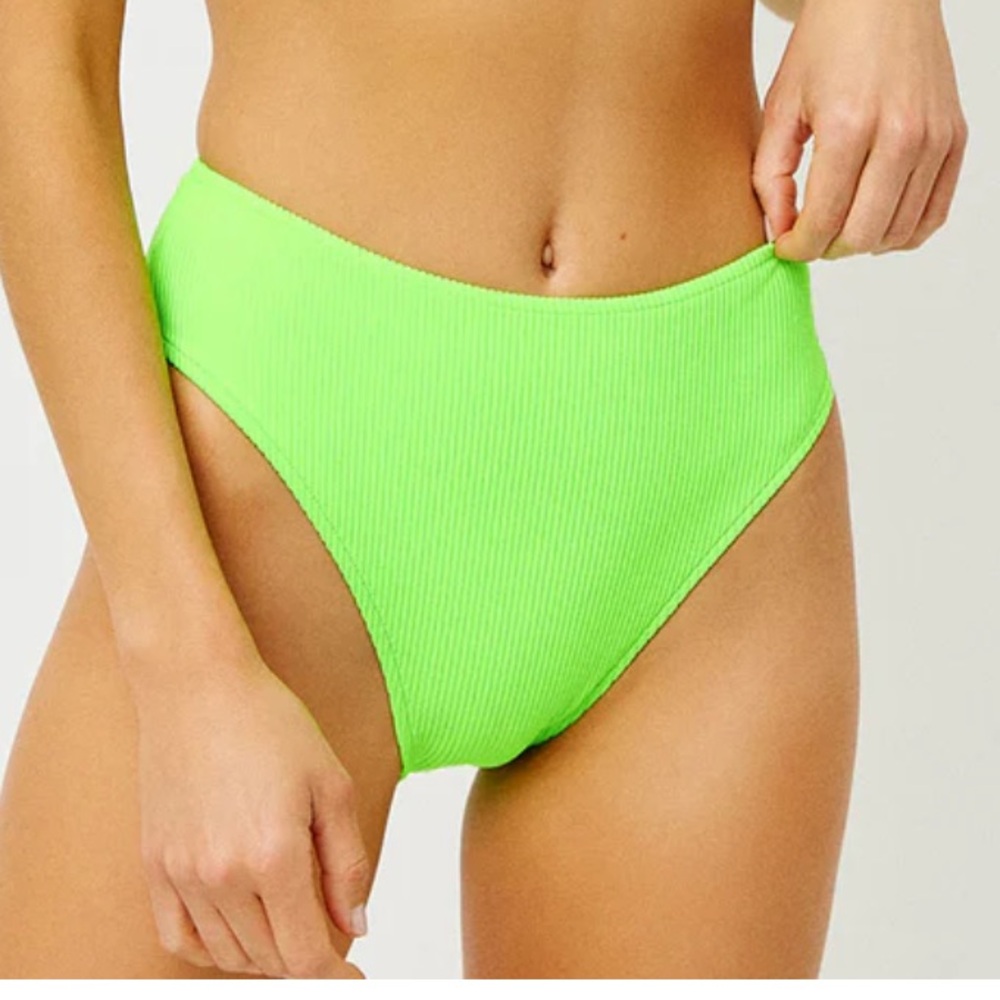 Frankie's Bikinis  Green Glow set with Jenna bottom and Connor top - Picture 3 of 6